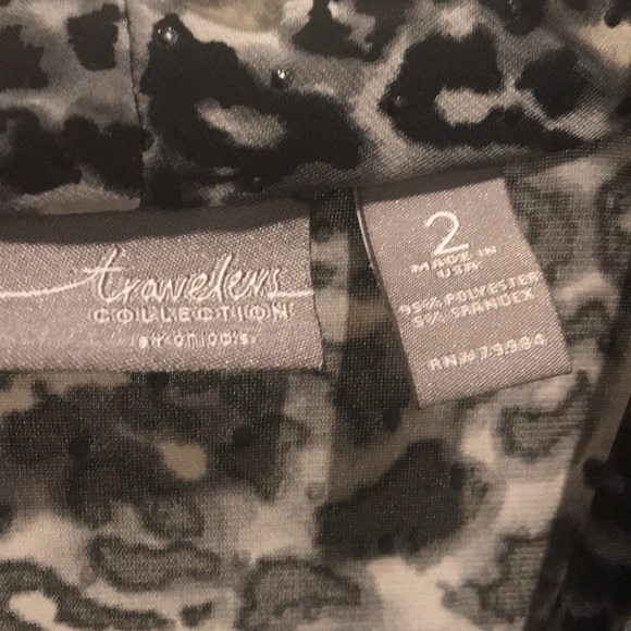 Chico’s Traveler Animal Print Top - Picture 4 of 5